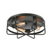 ELK Home - 46382/3 - Three Light Flush Mount - Wickshire - Matte Black