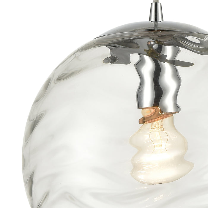 One Light Mini Pendant from the Water`s Edge collection in Polished Chrome finish