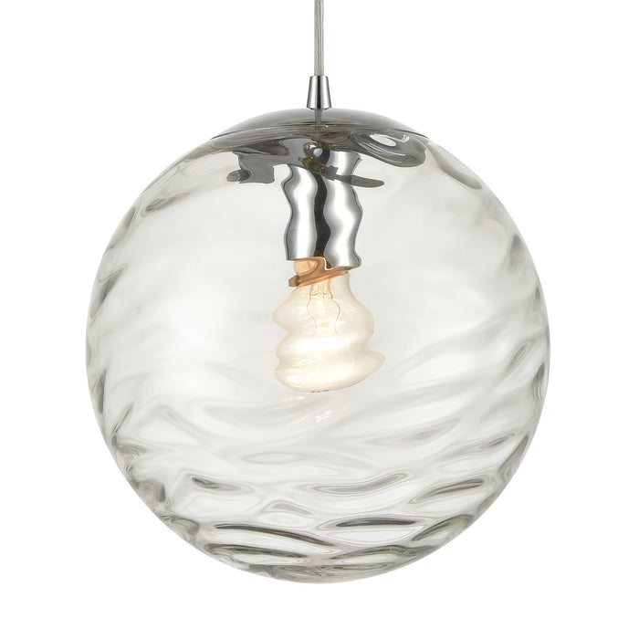 One Light Mini Pendant from the Water`s Edge collection in Polished Chrome finish