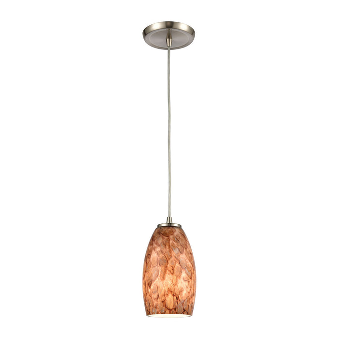 ELK Home - 60216/1 - One Light Mini Pendant - Nature`s Collage - Satin Nickel