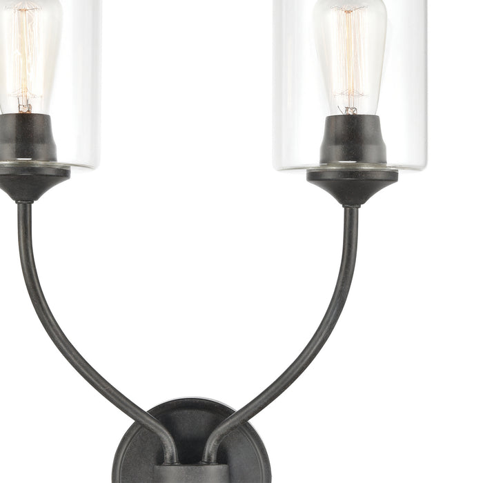 Two Light Wall Sconce from the Daisy collection in Midnight Bronze finish