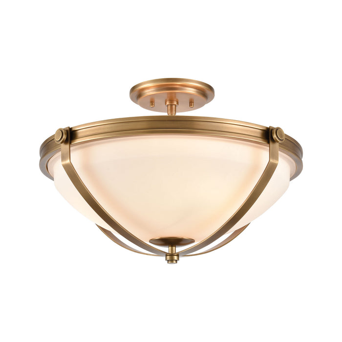 ELK Home - 89115/3 - Three Light Semi Flush Mount - Connelly - Natural Brass