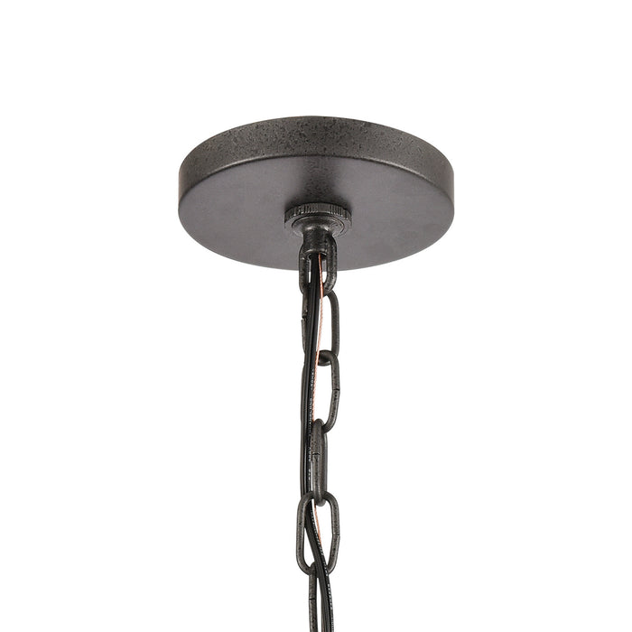 One Light Outdoor Pendant from the Crenshaw collection in Anvil Iron finish