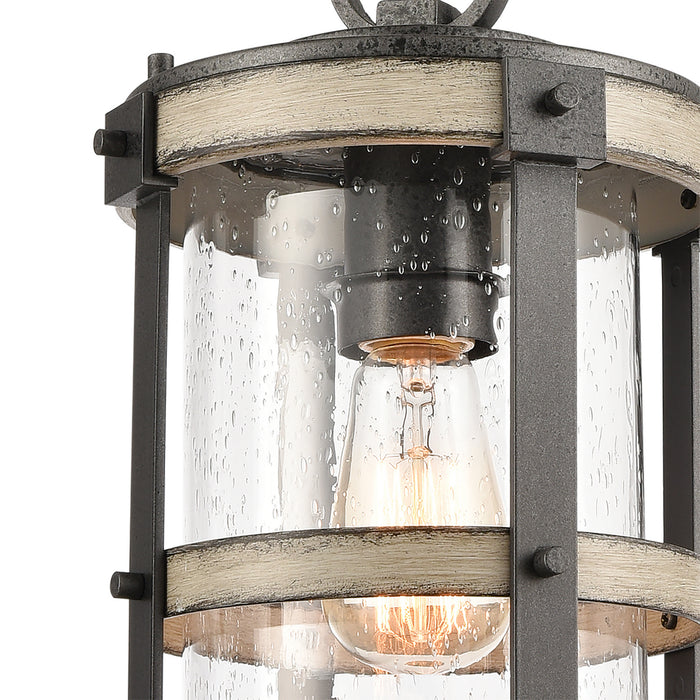 One Light Outdoor Pendant from the Crenshaw collection in Anvil Iron finish