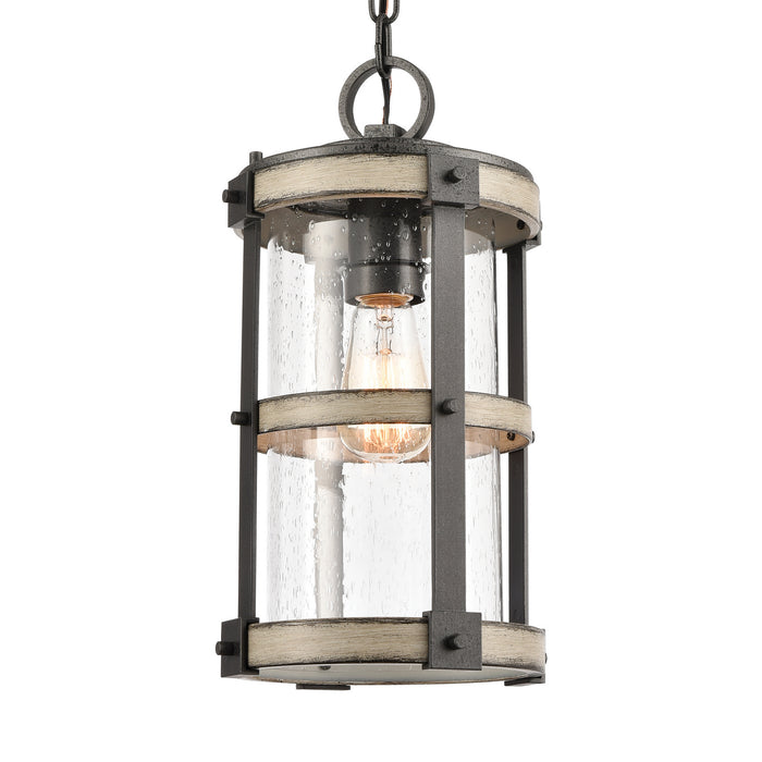 One Light Outdoor Pendant from the Crenshaw collection in Anvil Iron finish