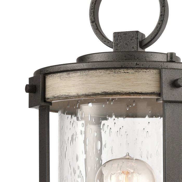 One Light Outdoor Post Mount from the Crenshaw collection in Anvil Iron finish