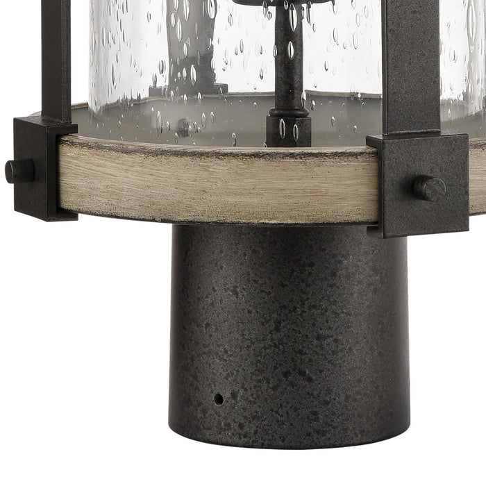 One Light Outdoor Post Mount from the Crenshaw collection in Anvil Iron finish