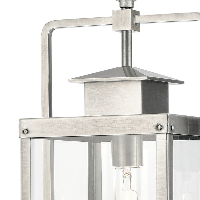 One Light Outdoor Pendant from the Crested Butte collection in Antique Brushed Aluminum finish