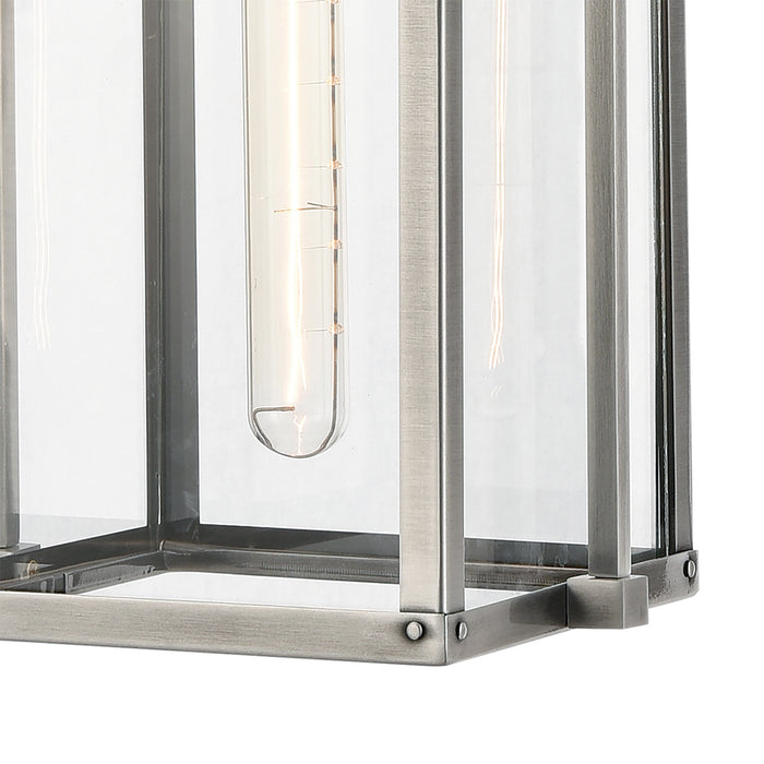 One Light Outdoor Pendant from the Crested Butte collection in Antique Brushed Aluminum finish