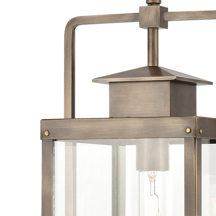 One Light Outdoor Pendant from the Crested Butte collection in Vintage Brass finish