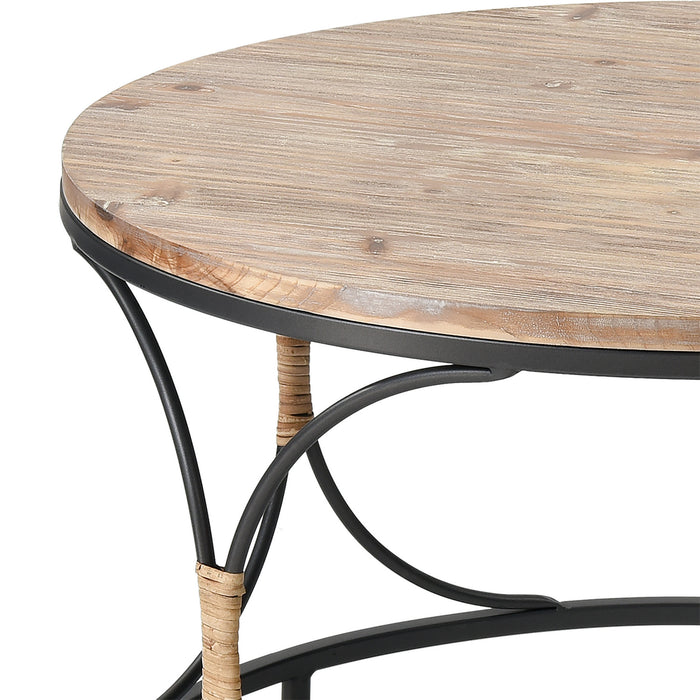 Coffee Table from the Fisher Island collection in Natural Wood, Black, Black finish