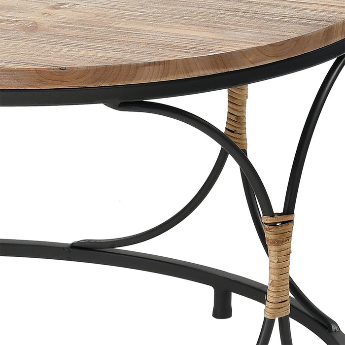 Coffee Table from the Fisher Island collection in Natural Wood, Black, Black finish