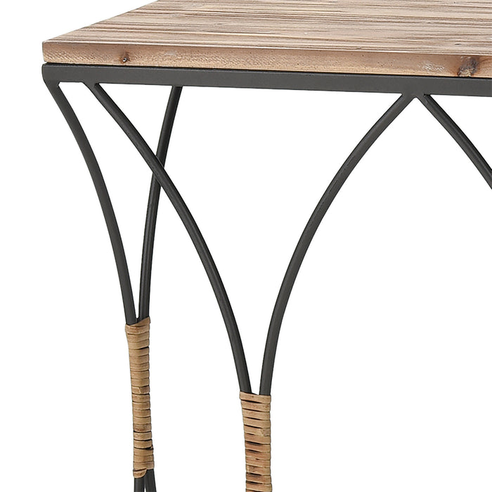 Console Tables (Set of 2) from the Fisher Island collection in Natural Wood, Black, Black finish