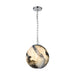 ELK Home - D4490 - One Light Pendant - Blue Planetary - Blue Planet, Chrome, Chrome