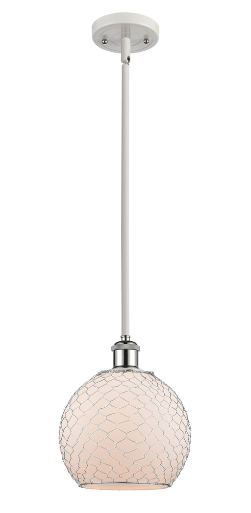 Innovations - 516-1S-WPC-G121-8CSN - One Light Pendant - Ballston - White and Polished Chrome