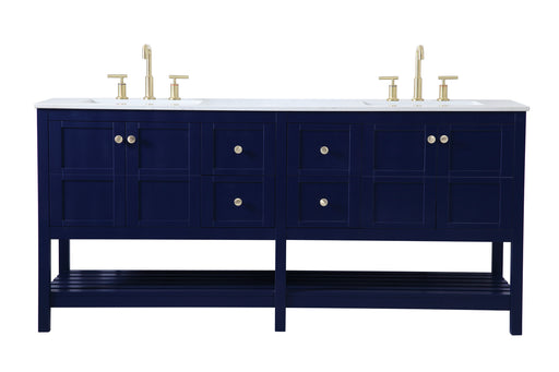 Elegant Lighting - VF16472DBL - Double Bathroom Vanity - Theo - Blue