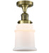 Innovations - 517-1CH-AB-G181-LED - LED Semi-Flush Mount - Franklin Restoration - Antique Brass