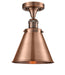 Innovations - 517-1CH-AC-M13-AC - One Light Semi-Flush Mount - Franklin Restoration - Antique Copper