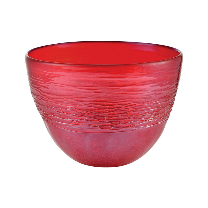 ELK Home - 201578 - Bowl - Cerise - Crimson Ice Crackle