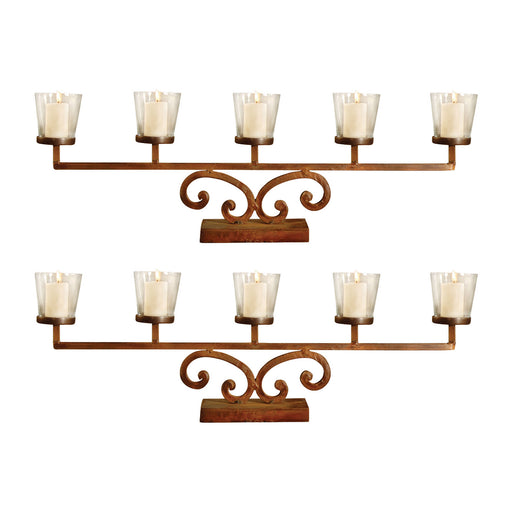 ELK Home - 560002/S2 - Lighting - Set of 2 - Clear, Montana Rustic, Montana Rustic