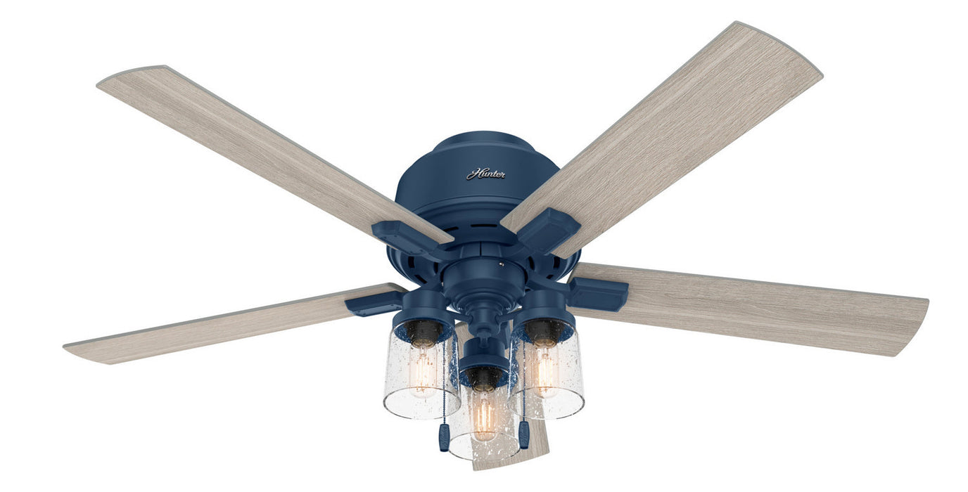 Hunter 52" Hartland Hugger Ceiling Fan with LED Light Kit and Pull Chains