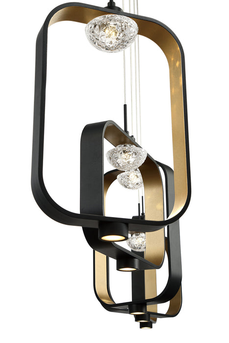 LED Chandelier from the Dagmar collection in Black finish