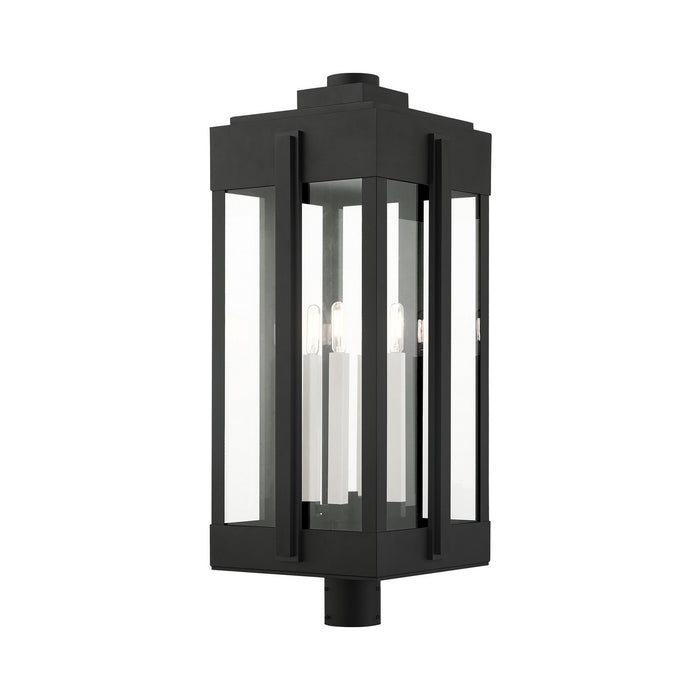Livex Lighting - 27719-04 - Four Light Outdoor Post Top Lantern - Lexington - Black