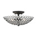 Livex Lighting - 40443-04 - Two Light Semi Flush Mount - Cassandra - Black