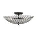 Livex Lighting - 40446-04 - Three Light Semi Flush Mount - Cassandra - Black