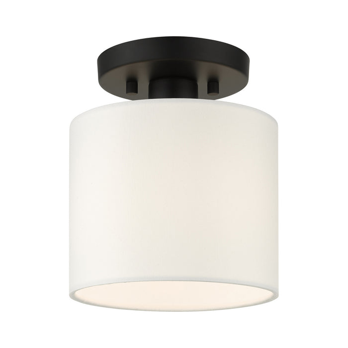 Livex Lighting - 41094-04 - One Light Semi Flush Mount - Meridian - Black