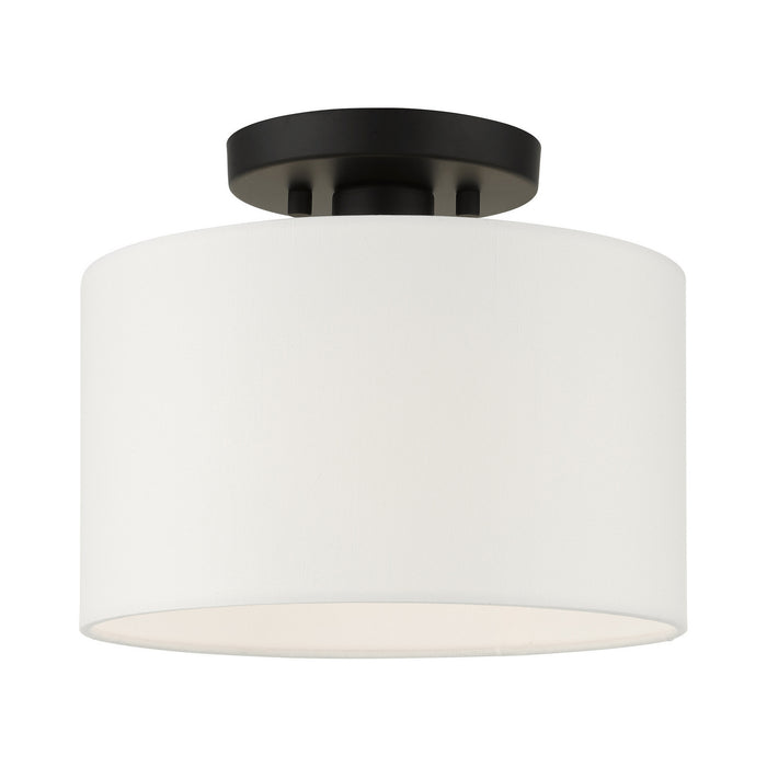 Livex Lighting - 41095-04 - One Light Semi Flush Mount - Meridian - Black