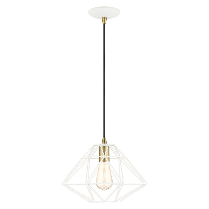 Livex Lighting - 41323-03 - One Light Pendant - Geometric - White