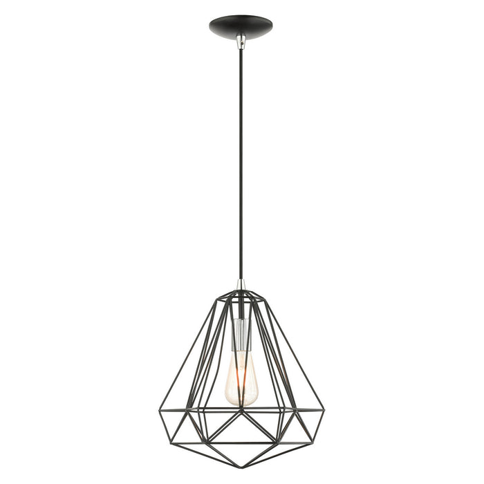 Livex Lighting - 41324-68 - One Light Pendant - Geometric - Shiny Black