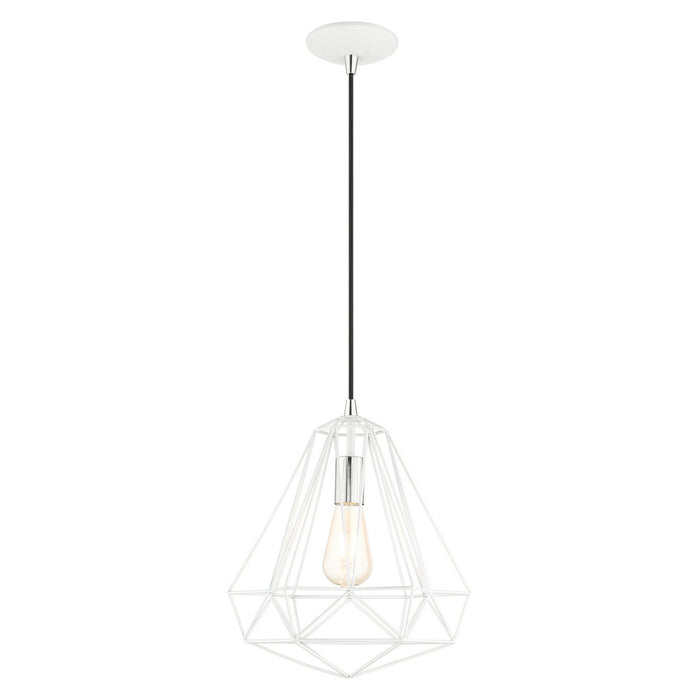 Livex Lighting - 41324-69 - One Light Pendant - Geometric - Shiny White