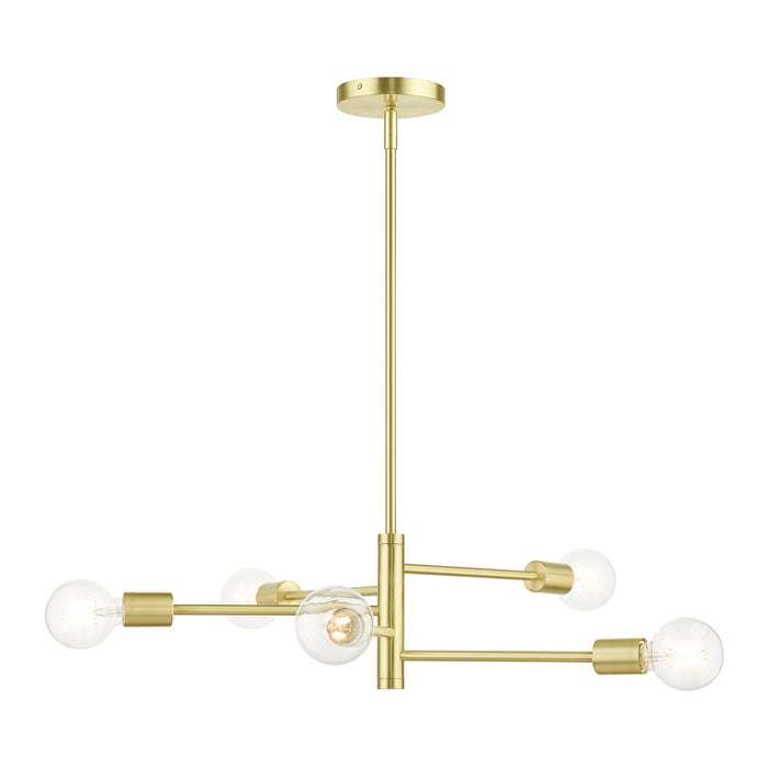 Livex Lighting - 45865-12 - Five Light Chandelier - Bannister - Satin Brass