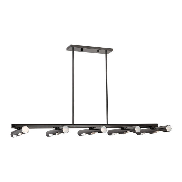 Livex Lighting - 45918-46 - Ten Light Linear Chandelier - Acra - Black Chrome