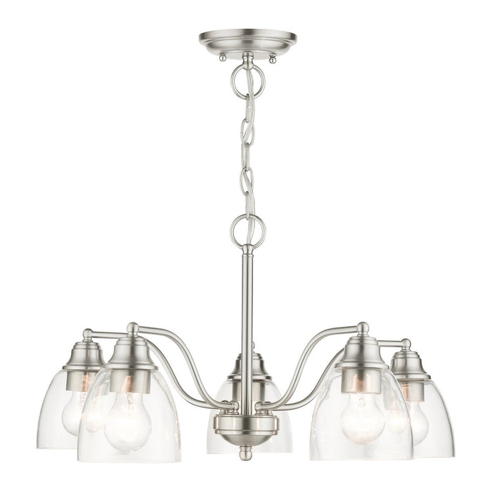 Livex Lighting - 46335-91 - Five Light Chandelier - Montgomery - Brushed Nickel