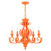 Livex Lighting - 49065-77 - Five Light Chandelier - Valencia - Shiny Orange