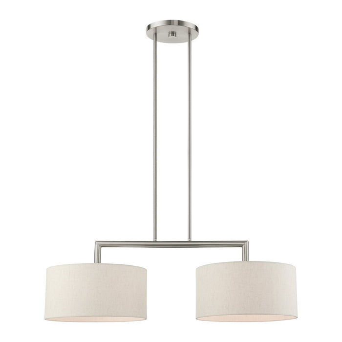 Livex Lighting - 49292-91 - Two Light Linear Chandelier - Meridian - Brushed Nickel