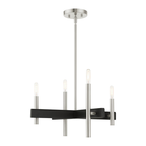 Livex Lighting - 49344-91 - Four Light Chandelier - Denmark - Brushed Nickel