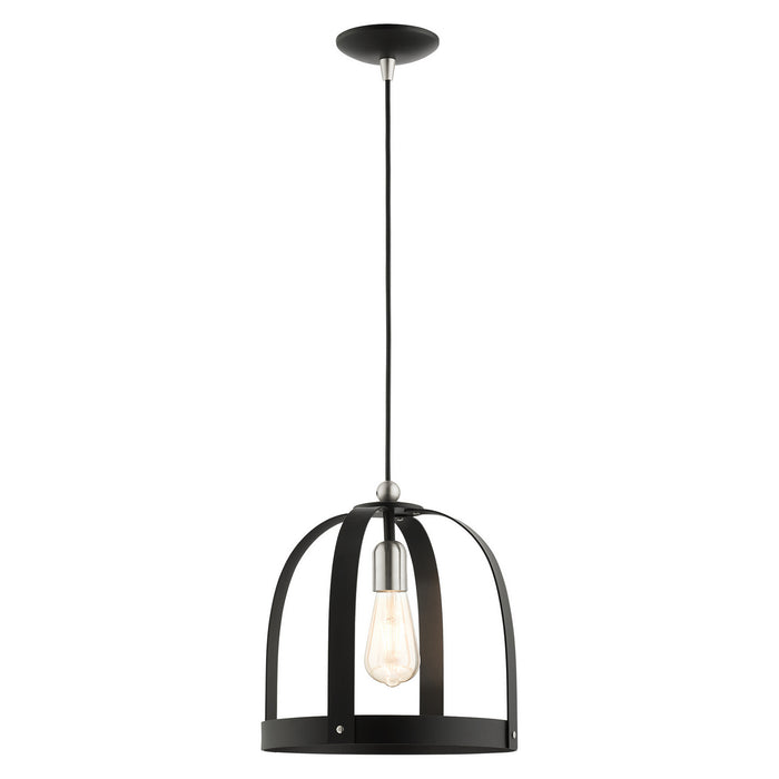 Livex Lighting - 49643-14 - One Light Pendant - Stoneridge - Textured Black