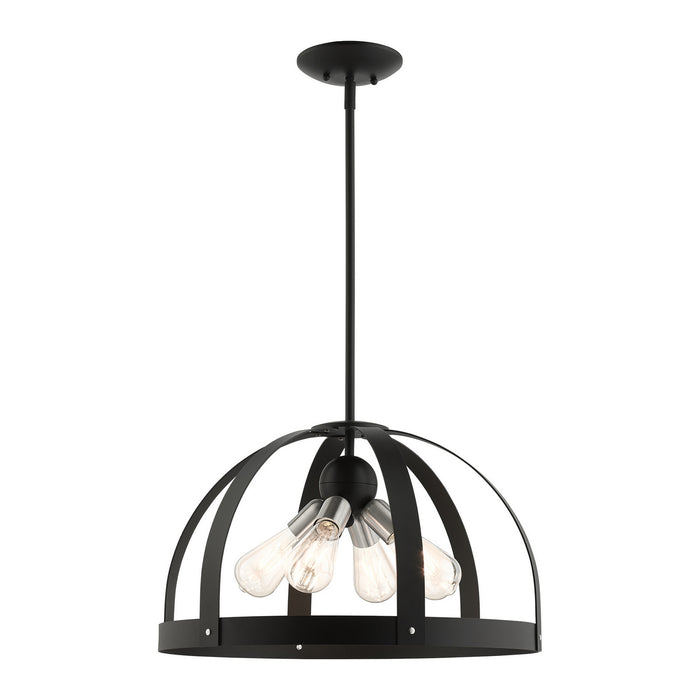 Livex Lighting - 49647-14 - Four Light Chandelier - Stoneridge - Textured Black