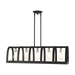 Livex Lighting - 49649-14 - Five Light Linear Chandelier - Stoneridge - Textured Black