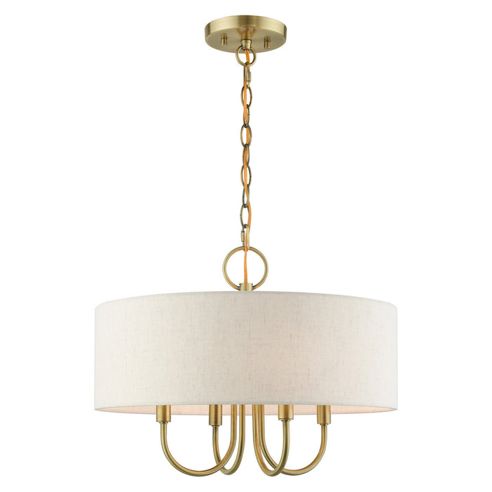 Livex Lighting - 49804-01 - Four Light Chandelier - Blossom - Antique Brass