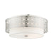 Livex Lighting - 49864-91 - Four Light Semi Flush Mount - Calinda - Brushed Nickel