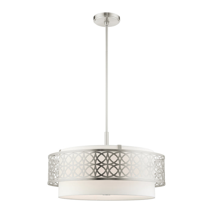 Livex Lighting - 49870-91 - Five Light Chandelier - Calinda - Brushed Nickel