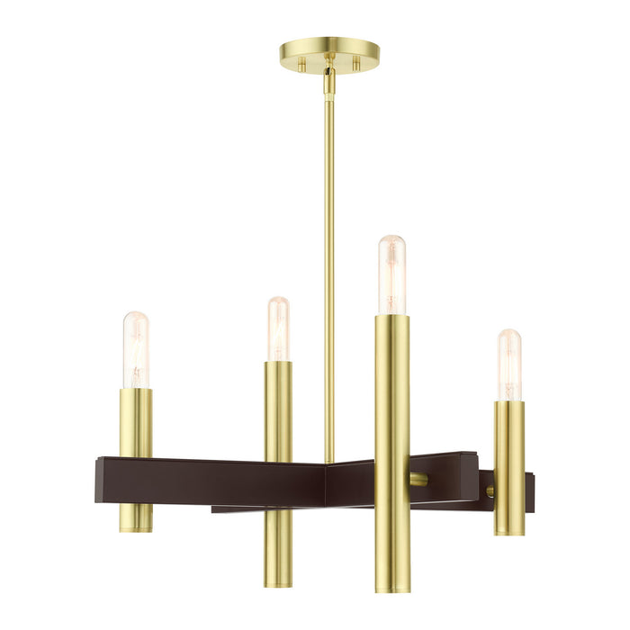 Livex Lighting - 49994-12 - Four Light Chandelier - Helsinki - Satin Brass