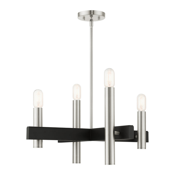 Livex Lighting - 49994-91 - Four Light Chandelier - Helsinki - Brushed Nickel