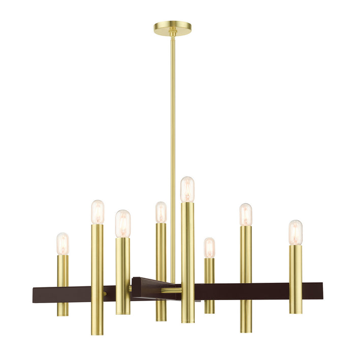 Livex Lighting - 49998-12 - Eight Light Chandelier - Helsinki - Satin Brass