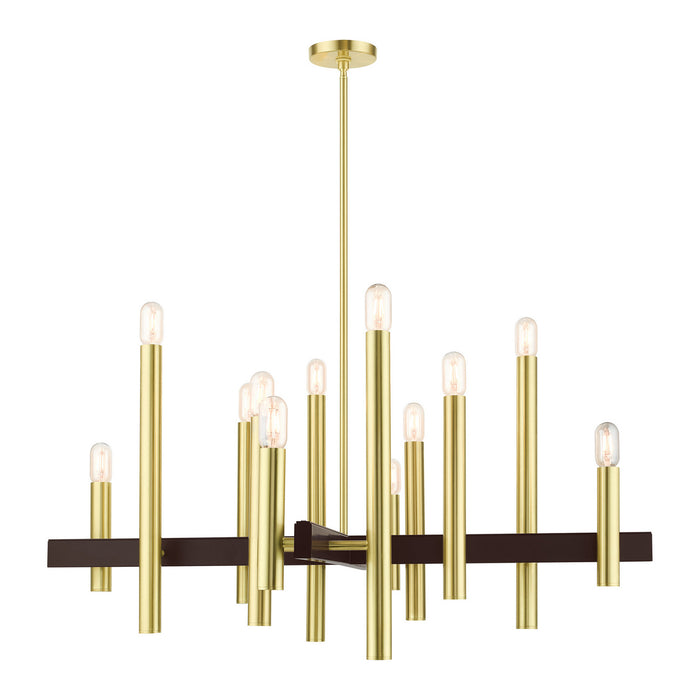 Livex Lighting - 49999-12 - 12 Light Chandelier - Helsinki - Satin Brass